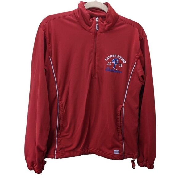 Phillies Champions 2009 Eastern Division Pullover 1/4 Zip Small - Picture 1 of 5